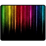 Rain Color Rainbow Line Light Green Red Blue Gold Double Sided Fleece Blanket (Medium)  58.8 x47.4  Blanket Front