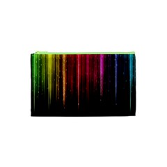 Rain Color Rainbow Line Light Green Red Blue Gold Cosmetic Bag (xs)