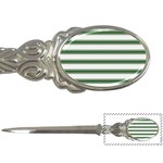 Plaid Line Green Line Horizontal Letter Openers Front