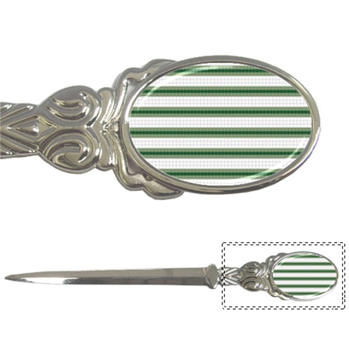 Plaid Line Green Line Horizontal Letter Openers