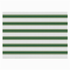 Plaid Line Green Line Horizontal Large Glasses Cloth by Mariart