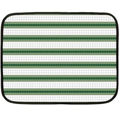 Plaid Line Green Line Horizontal Fleece Blanket (mini) by Mariart