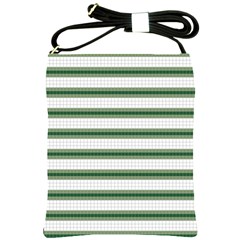 Plaid Line Green Line Horizontal Shoulder Sling Bags