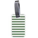 Plaid Line Green Line Horizontal Luggage Tags (One Side)  Front