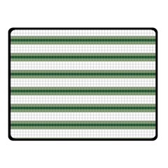 Plaid Line Green Line Horizontal Double Sided Fleece Blanket (small) 