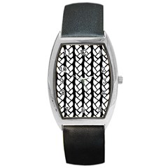 Ropes White Black Line Barrel Style Metal Watch