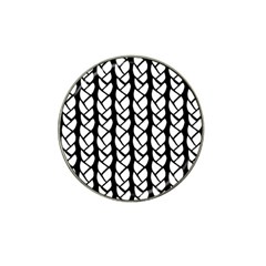 Ropes White Black Line Hat Clip Ball Marker (10 Pack) by Mariart