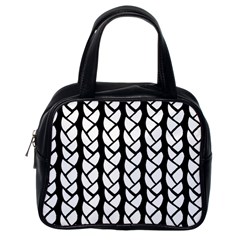 Ropes White Black Line Classic Handbags (one Side) by Mariart