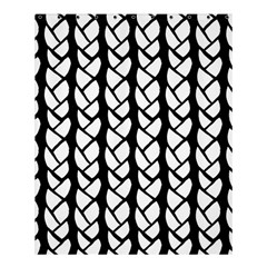 Ropes White Black Line Shower Curtain 60  X 72  (medium)  by Mariart