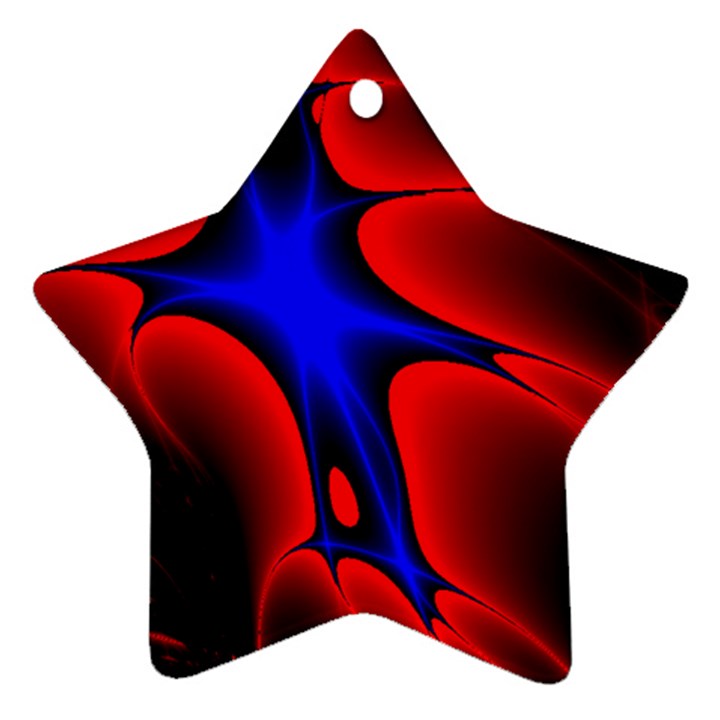 Space Red Blue Black Line Light Ornament (Star)