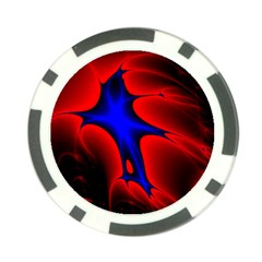 Space Red Blue Black Line Light Poker Chip Card Guard (10 Pack) by Mariart