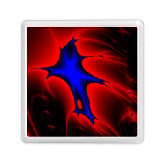 Space Red Blue Black Line Light Memory Card Reader (square)  by Mariart