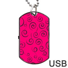 Pattern Dog Tag Usb Flash (one Side)