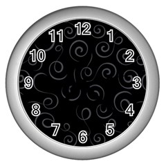 Pattern Wall Clocks (silver)  by ValentinaDesign