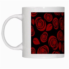 Floral Pattern White Mugs by ValentinaDesign