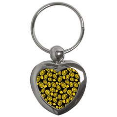 Floral Pattern Key Chains (heart)  by ValentinaDesign