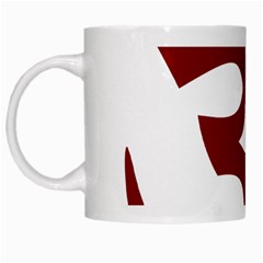 Hindu Om Symbol (Dark Red) White Mugs