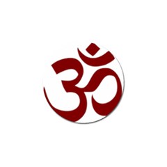 Hindu Om Symbol (Dark Red) Golf Ball Marker