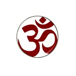 Hindu Om Symbol (Dark Red) Hat Clip Ball Marker (4 pack) Front