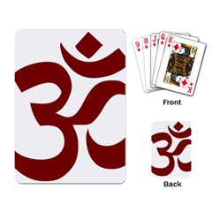 Hindu Om Symbol (Dark Red) Playing Card