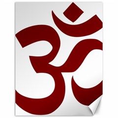 Hindu Om Symbol (dark Red) Canvas 12  X 16  