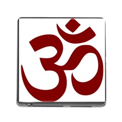 Hindu Om Symbol (Dark Red) Memory Card Reader (Square)