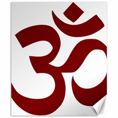 Hindu Om Symbol (dark Red) Canvas 8  X 10  by abbeyz71