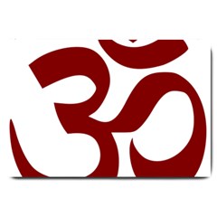 Hindu Om Symbol (dark Red) Large Doormat  by abbeyz71