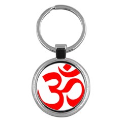 Hindu Om Symbol (red) Key Chains (round)  by abbeyz71