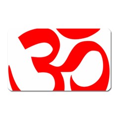 Hindu Om Symbol (red) Magnet (rectangular) by abbeyz71