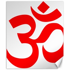 Hindu Om Symbol (red) Canvas 20  X 24   by abbeyz71