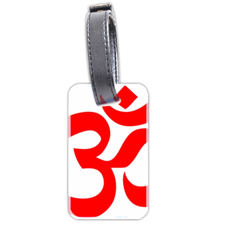 Hindu Om Symbol (Red) Luggage Tags (Two Sides)