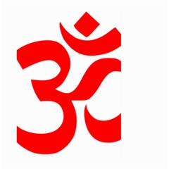 Hindu Om Symbol (red) Large Garden Flag (two Sides) by abbeyz71