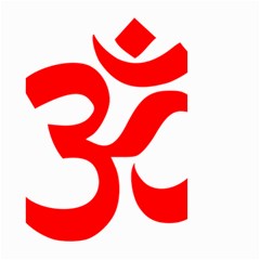 Hindu Om Symbol (Red) Small Garden Flag (Two Sides)