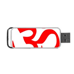 Hindu Om Symbol (Red) Portable USB Flash (Two Sides)