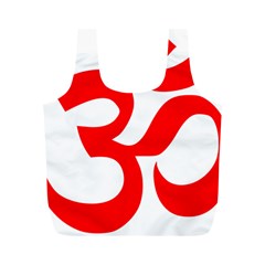 Hindu Om Symbol (Red) Full Print Recycle Bags (M) 