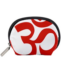 Hindu Om Symbol (red) Accessory Pouches (small)  by abbeyz71