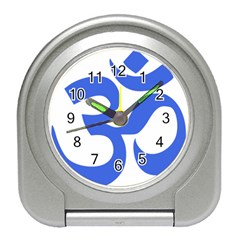 Hindu Om Symbol (royal Blue) Travel Alarm Clocks by abbeyz71