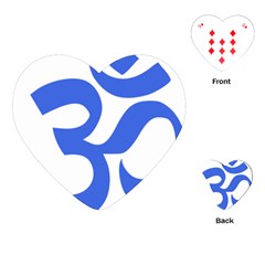 Hindu Om Symbol (royal Blue) Playing Cards (heart)  by abbeyz71