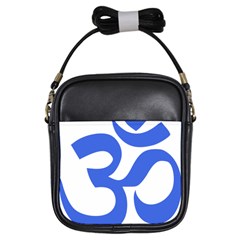 Hindu Om Symbol (royal Blue) Girls Sling Bags by abbeyz71