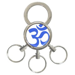 Hindu Om Symbol (royal Blue) 3-ring Key Chains by abbeyz71