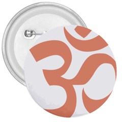 Hindu Om Symbol (Salmon) 3  Buttons