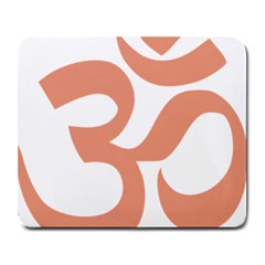 Hindu Om Symbol (Salmon) Large Mousepads