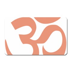 Hindu Om Symbol (Salmon) Magnet (Rectangular)