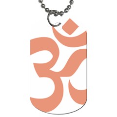 Hindu Om Symbol (Salmon) Dog Tag (Two Sides)