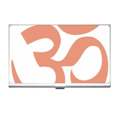 Hindu Om Symbol (salmon) Business Card Holders by abbeyz71