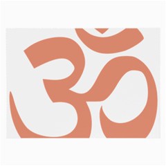 Hindu Om Symbol (Salmon) Large Glasses Cloth (2-Side)
