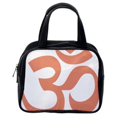 Hindu Om Symbol (Salmon) Classic Handbags (One Side)