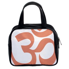 Hindu Om Symbol (salmon) Classic Handbags (2 Sides) by abbeyz71