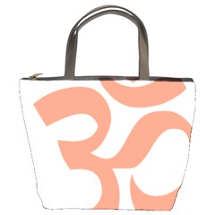Hindu Om Symbol (Salmon) Bucket Bags